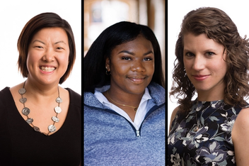 From left: Jen Atwell ’11 ’20MBA, Carley Matthews ’22, Sarah Parsloe.