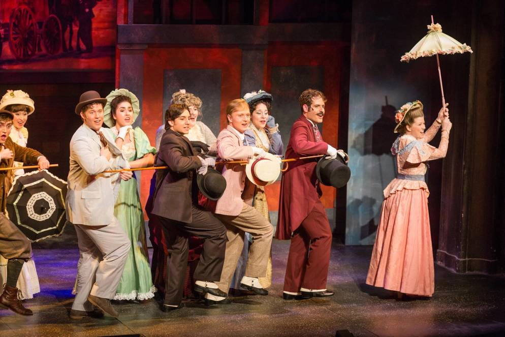 Students perform Hello, Dolly! at the Annie Russell Theatre.