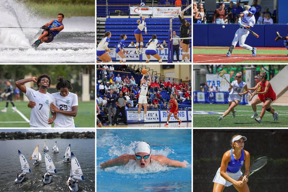 Rollins College athletes competing in various sports, highlighting diverse campus athletics programs.