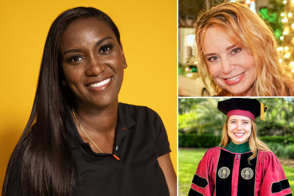 Jasmine Cohen-Young ’14, Sandra Muvdi ’89, and Lauren Smiarowski ’19MPH