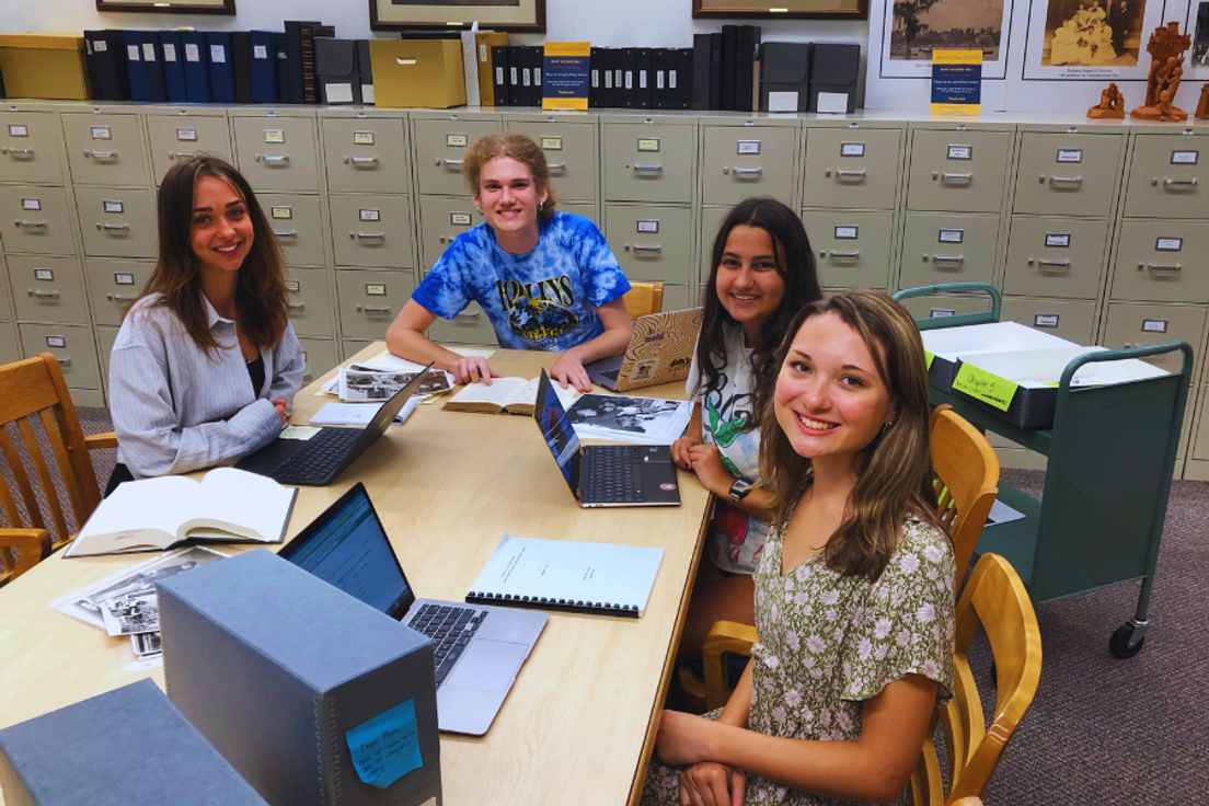 Liam King and fellow research students