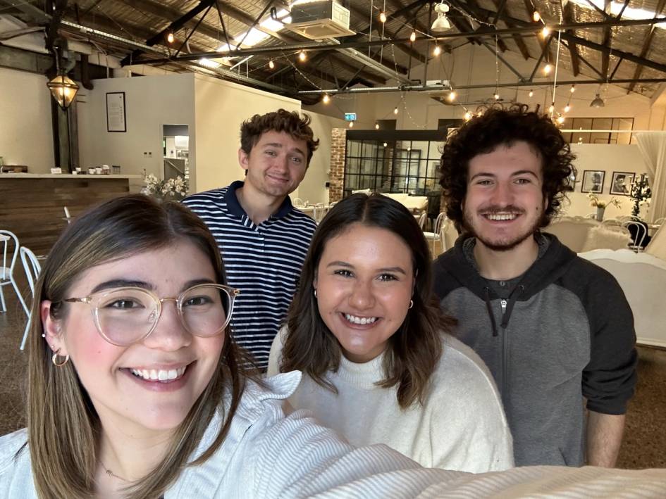 Students at a coffee shop in Australia