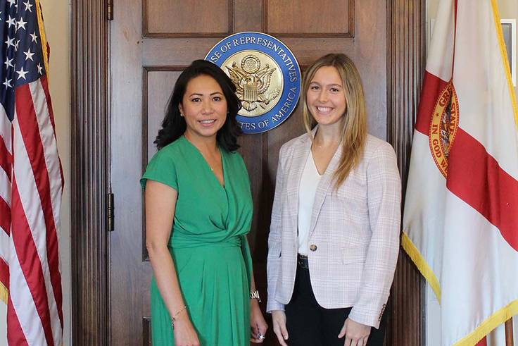 Alexis Matton ’23 and U.S. Rep. Stephanie Murphy in Washington, D.C.