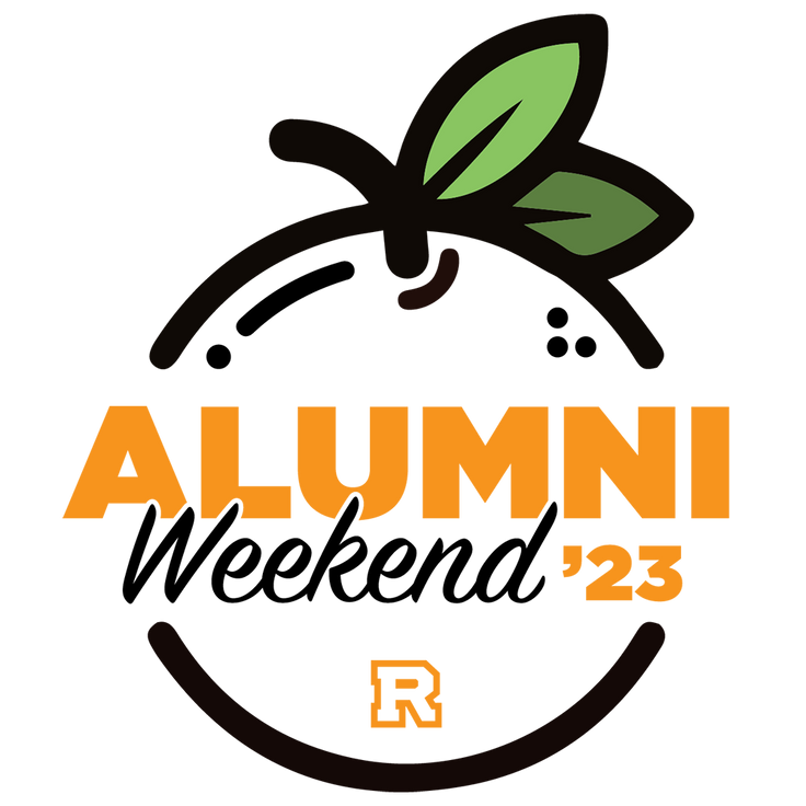 A logo for Rollins Alumni Weekend 2023