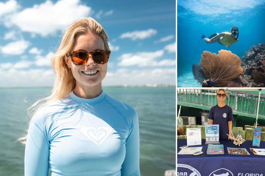 Maddie Cholnoky on dive sites with NOAA