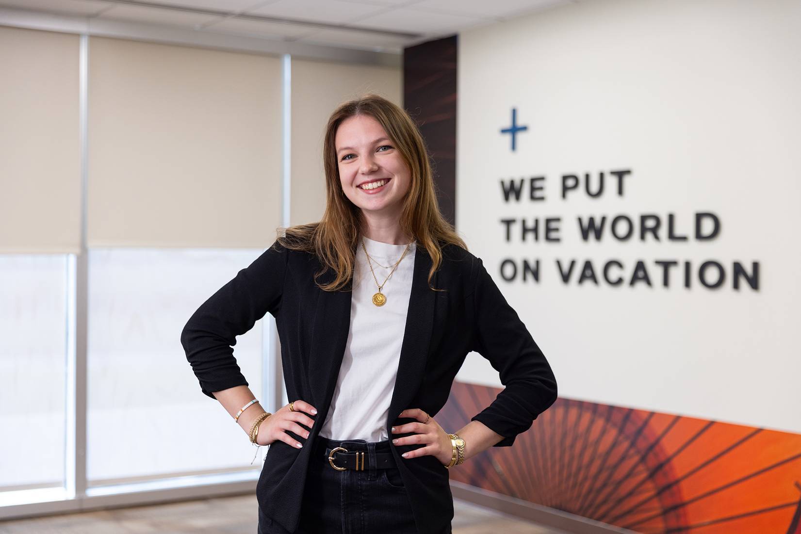 Hayley Stoddard ’24 at Travel + Leisure Co. in downtown Orlando