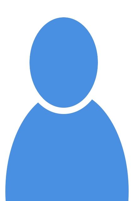 A blue silhouette icon 