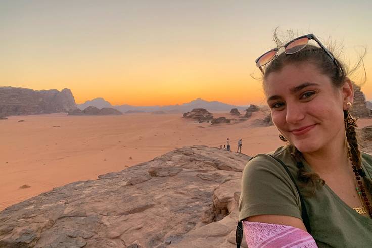 Jacqueline Bengtson ’22 spent a semester studying Arabic in Jordan with the School of International Training.