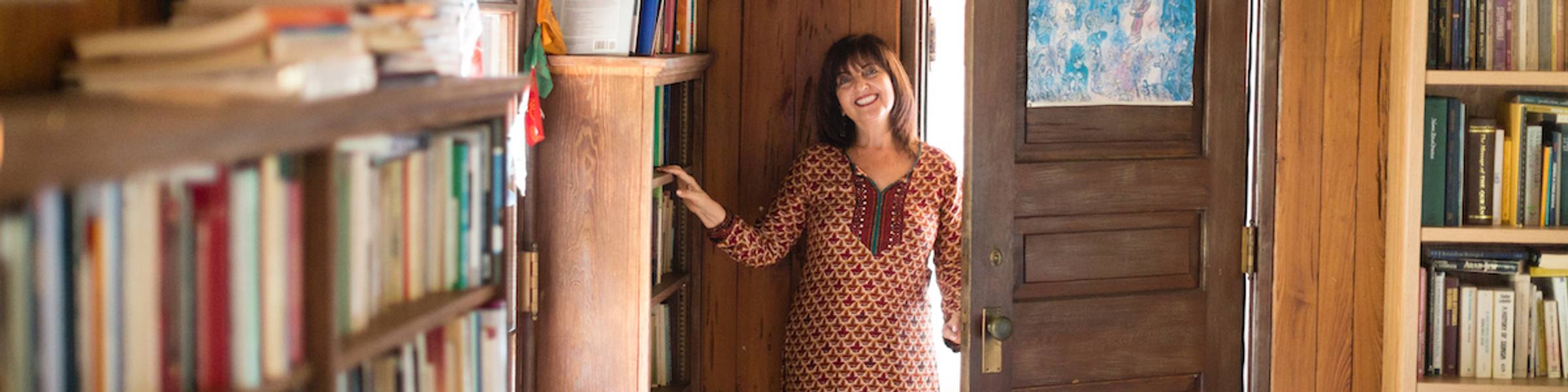 Rollins College professor, Yudit Greenberg, poses in her office.