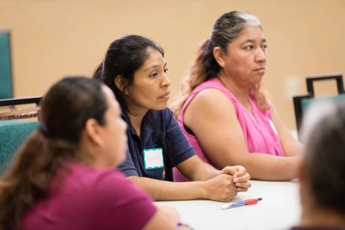 Migrant farmworkers at Hope CommUnity Center