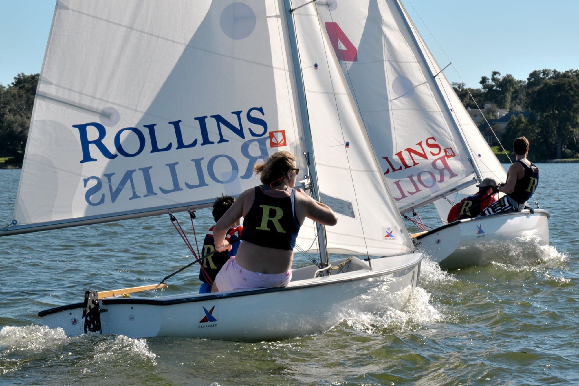 Competitive sailing in Lake Virginia.