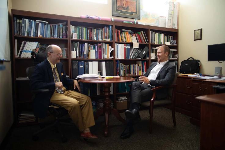 Forging relationships with professors like Richard Lewin was one of the most influential forces at work during Caleb Archuleta’s time at Rollins. 