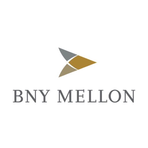 Gray horizontal logo for BNY Mellon