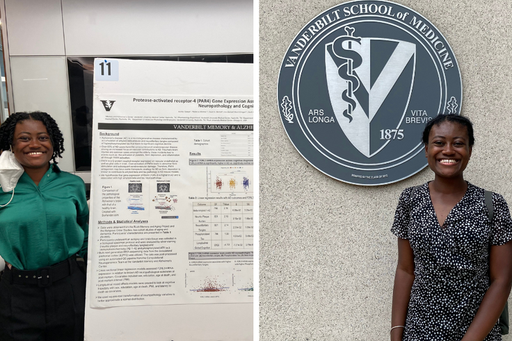 Ashley Sawyer interning at Vanderbilt College of Medicine.