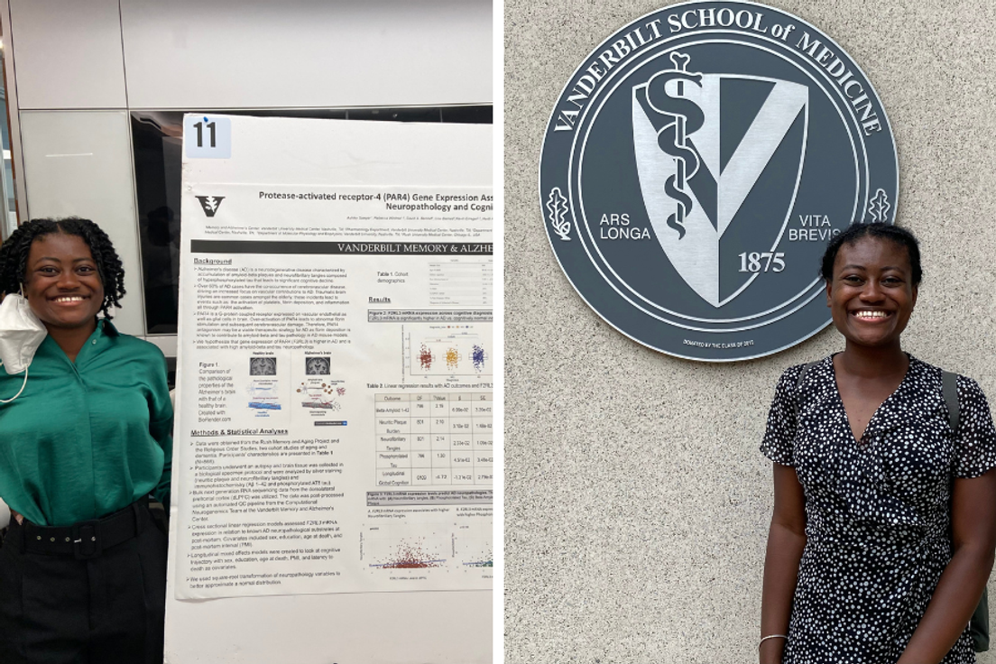 Ashley Sawyer interning at Vanderbilt College of Medicine.