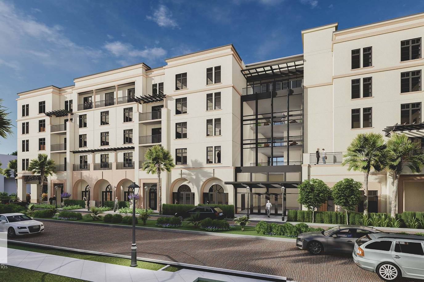 Rendering of the front exterior of the new Alfond Inn expansion.