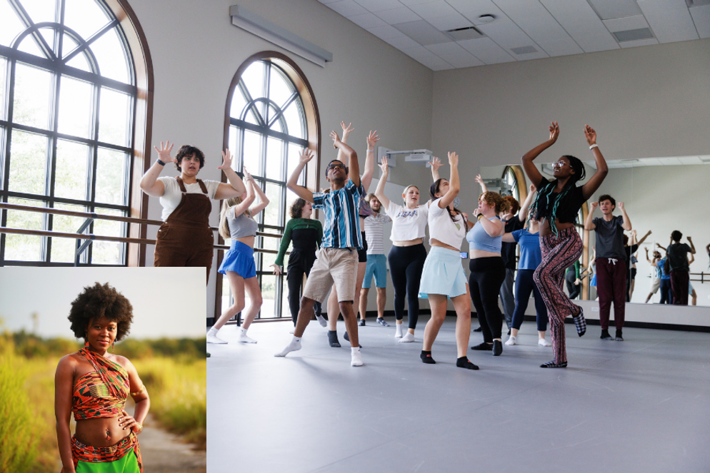 Students in the Dance Studio