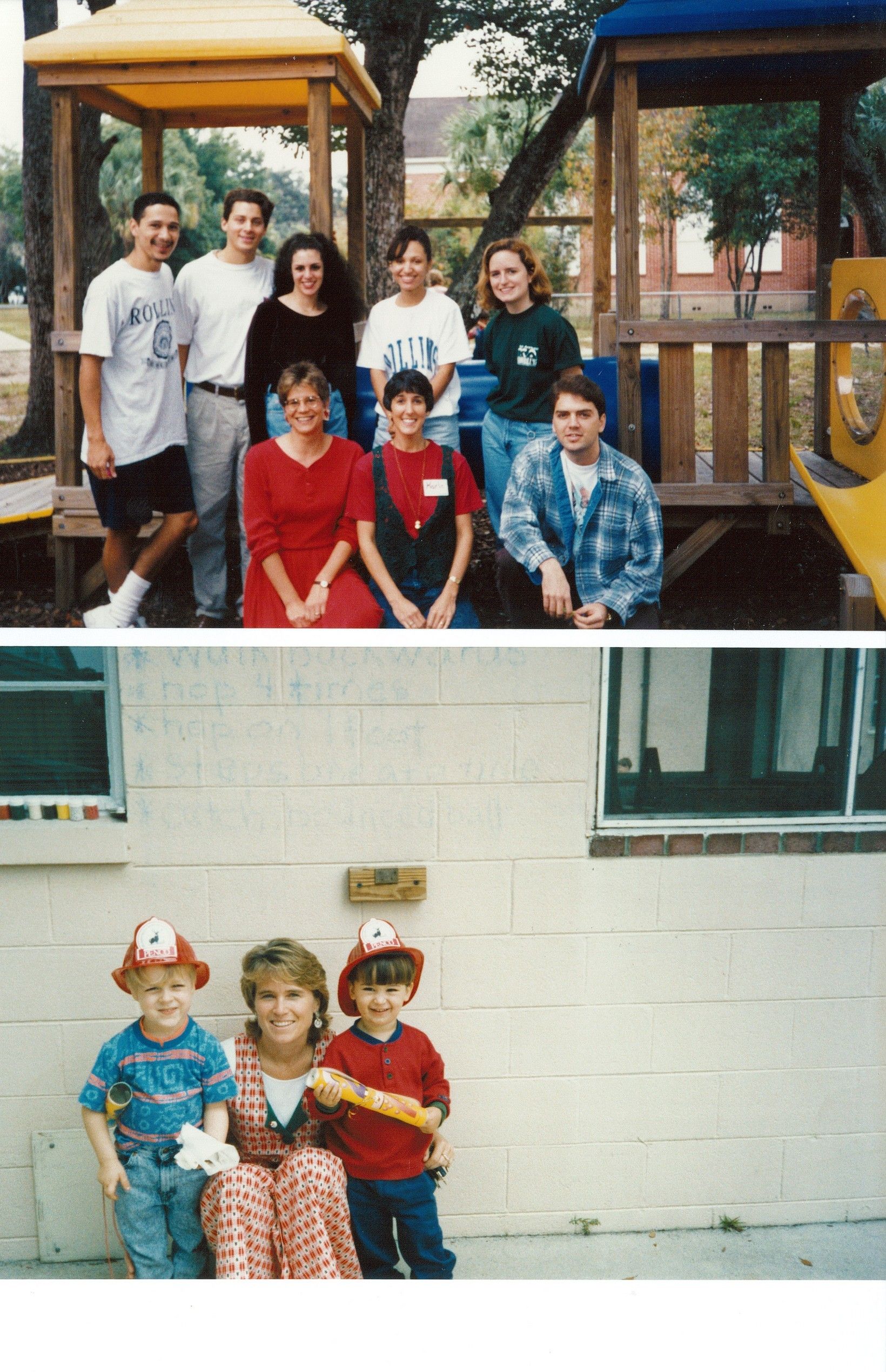 A photograph from Rollins CDC in the 90s with Dr. Sharon Carnahan's students