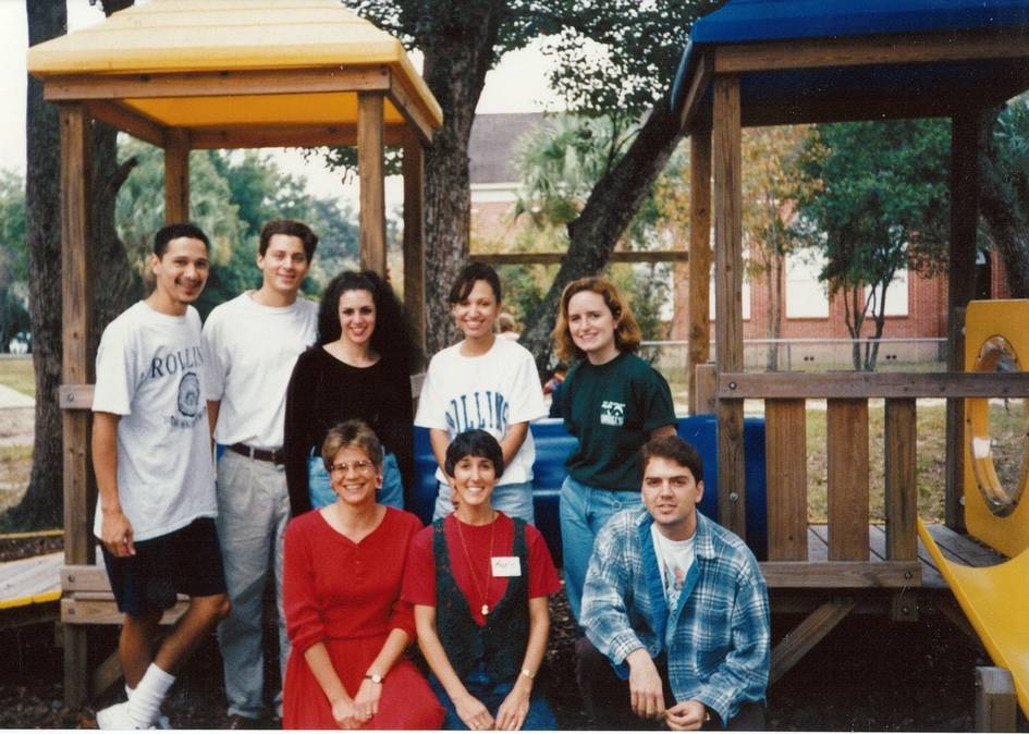 A photograph from Rollins CDC in the 90s with Dr. Sharon Carnahan's students