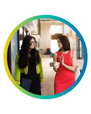 Student & Faculty interacting 