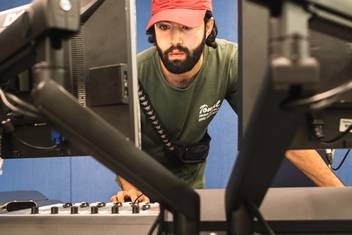 A student DJ at WPRK.