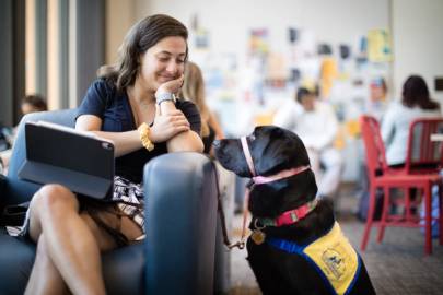 Marissa Cobuzio and her service dog