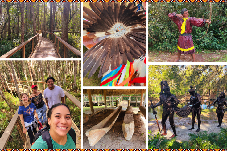 Rollins students at the Big Cypress Seminole Indian Reservation