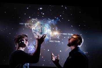 Physics student and professor explore the universe.