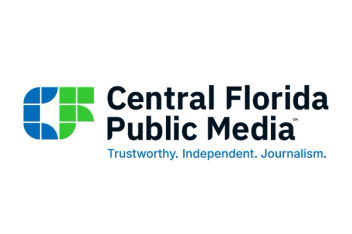 Central Florida Public Media logo green and blue CF