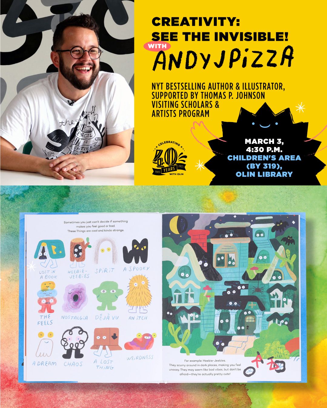 Aerial photograph of the pages of a book by Andy J. Pizza