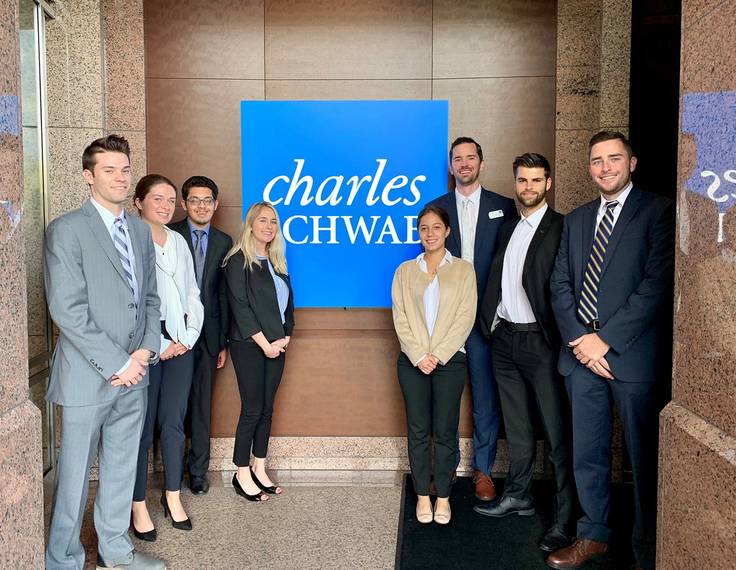 Day with a Champ mentorship event at Charles Schwab.