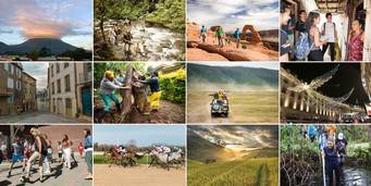 A collage of photos from various Rollins study abroad experiences.