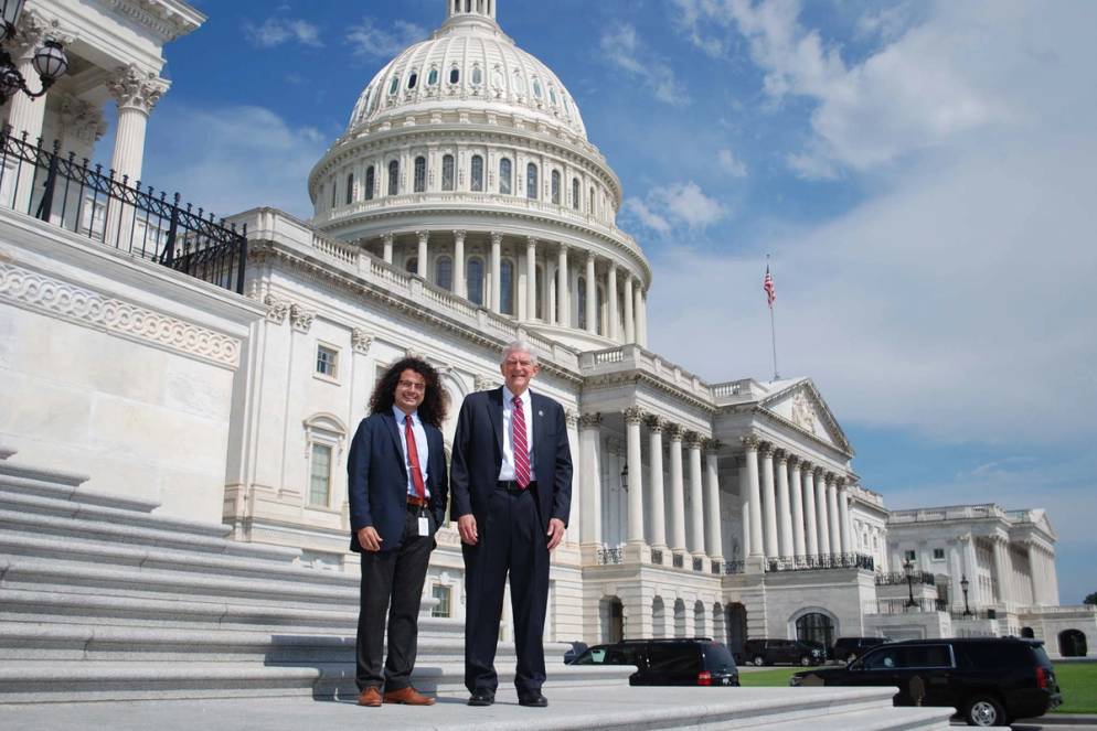 Bobby Sena ’24 and Rep. Daniel Webster