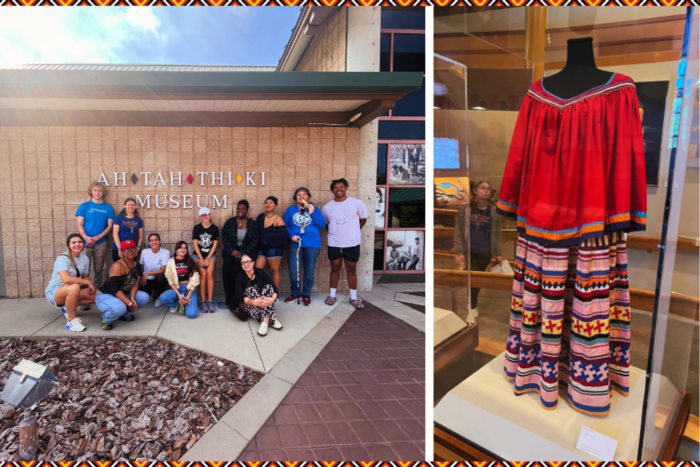 Rollins students at the Ah-Tah-Thi-Ki Museum