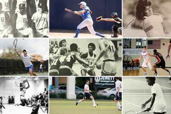 A grid of images depicting student-athletes inducted into the Class of 2022 Rollins Sports Hall of Fame.