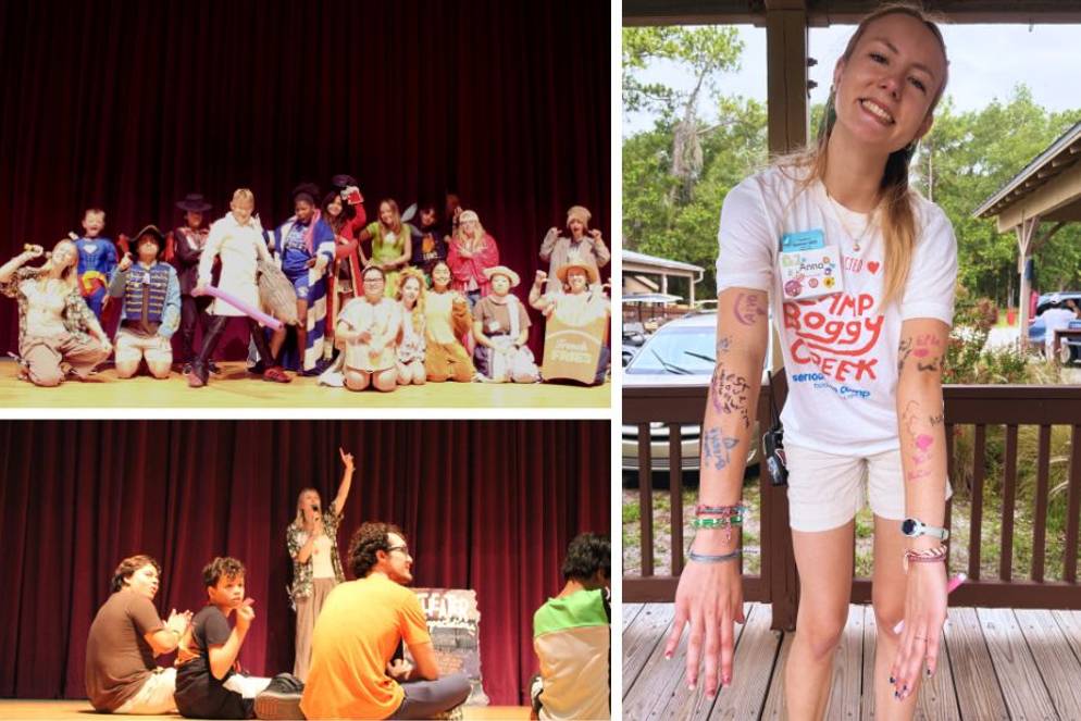 Anna Stephens ’27 interning at Camp Boggy Creek