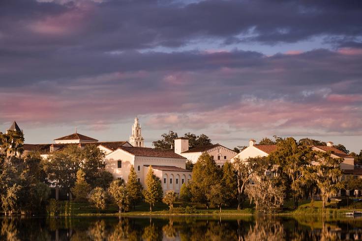 View of Rollins College campus from Lake Virginia