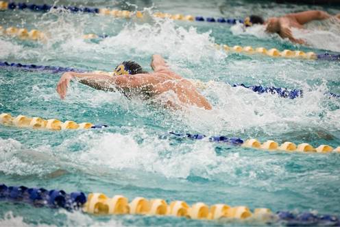 A member of the Rollins swimming team.