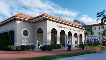 rendering of the new Tiedtke Theatre and dance centre