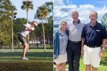 Member of the Rollins golf team; Grant and Peg Cornwell and Dana Consler