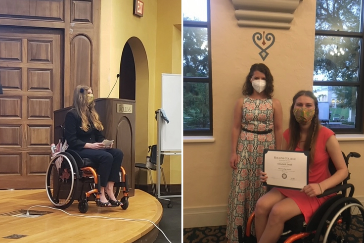 Elizabeth Smith ’22 ’24MPH and communication professor Sarah Parsloe.