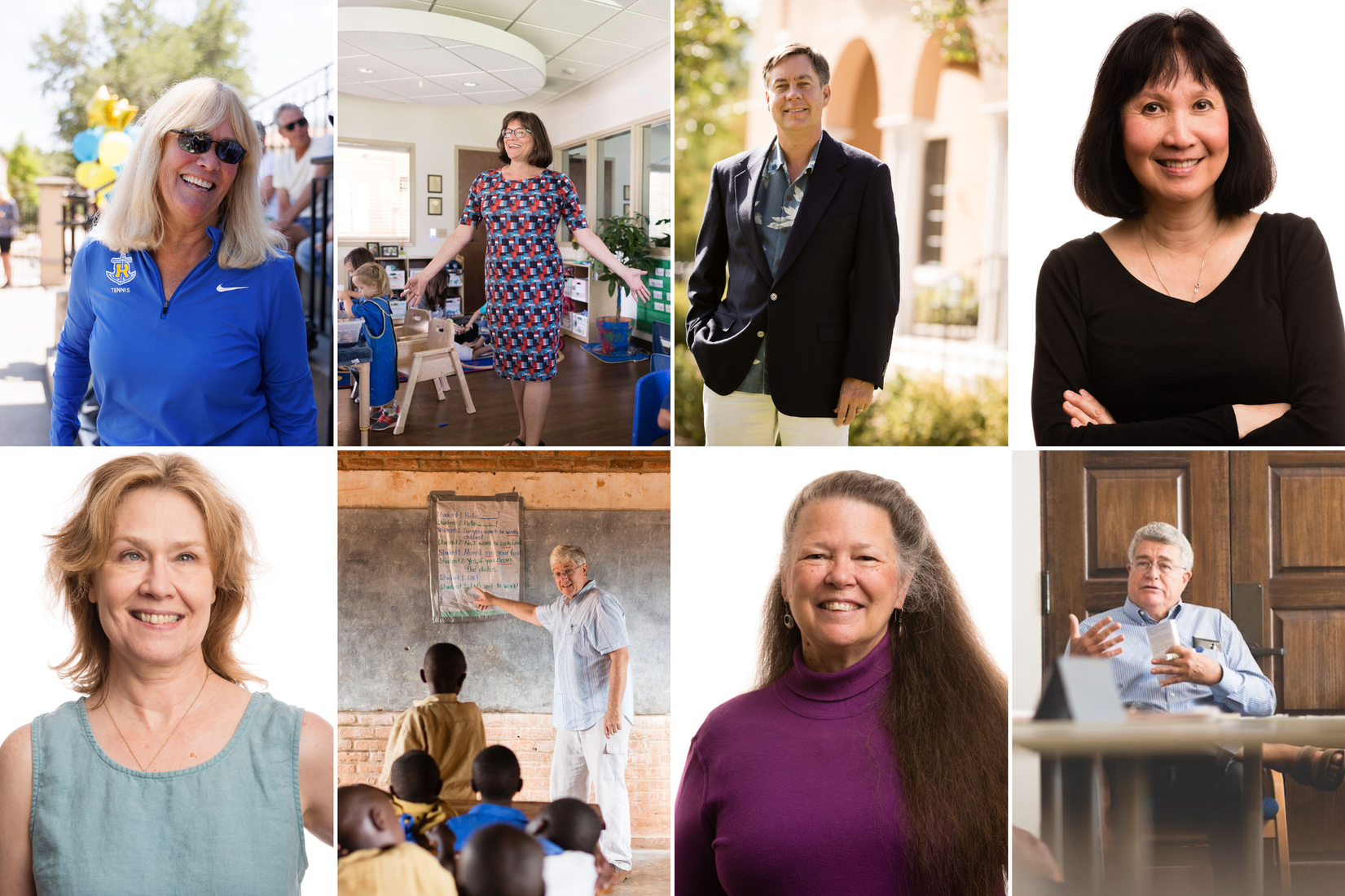 Bev Buckley, Sharon Carnahan, Bruce Stephenson, Gloria Cook, Tom Cook, Kathryn Norsworthy, Scott Hewit, and Susan Libby.