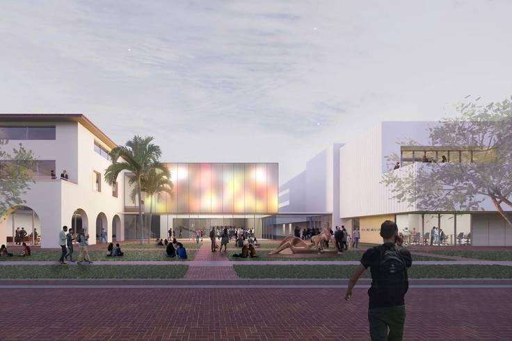 An artist’s rendering of the new Rollins Museum of Art