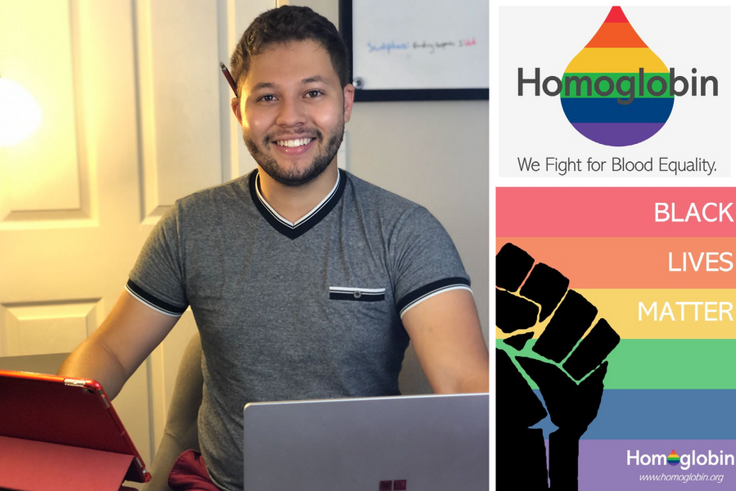 Andrew Stewart ’21 working remotely as an intern for Homoglobin, where he served as the national digital director.