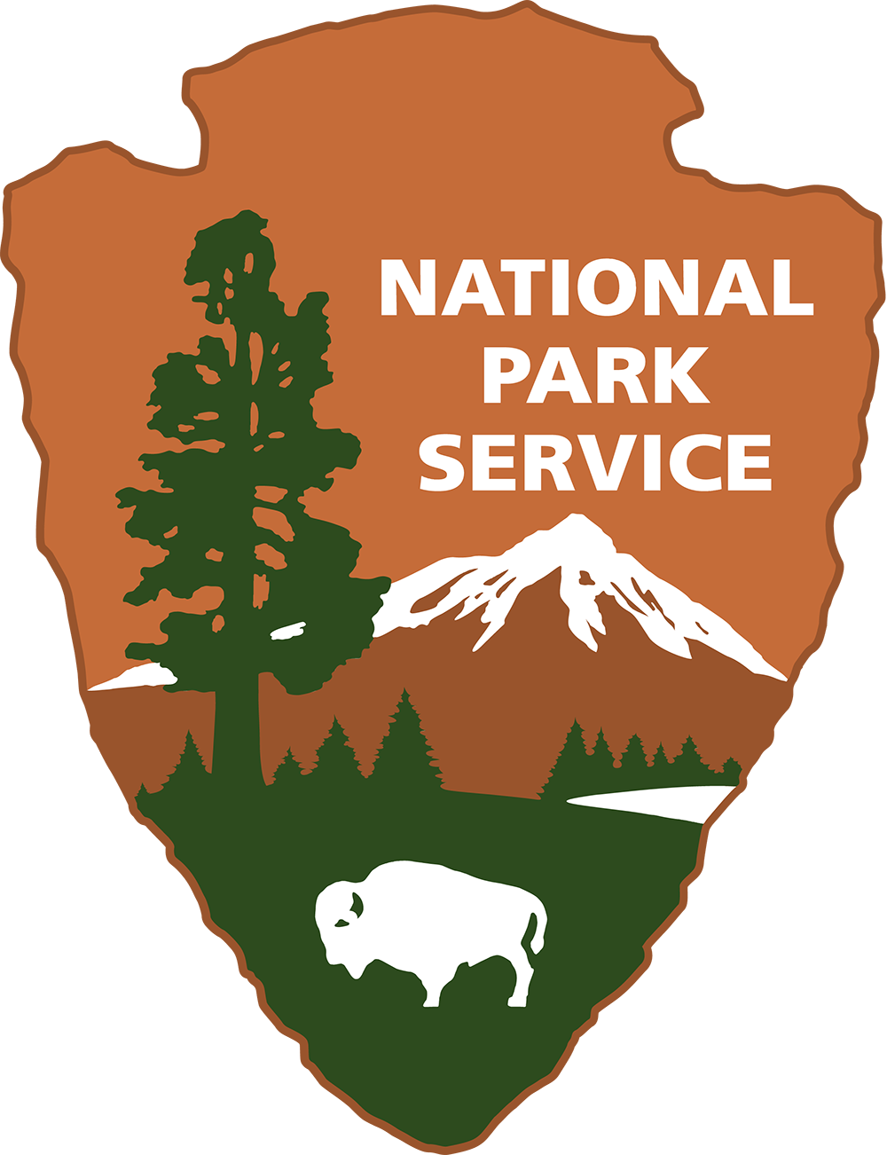 A logo for the National Park Service