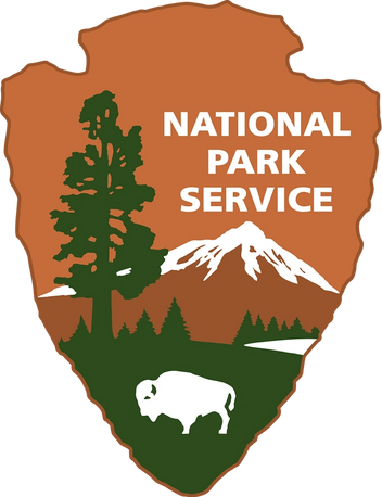 A logo for the National Park Service