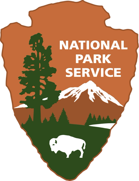 A logo for the National Park Service