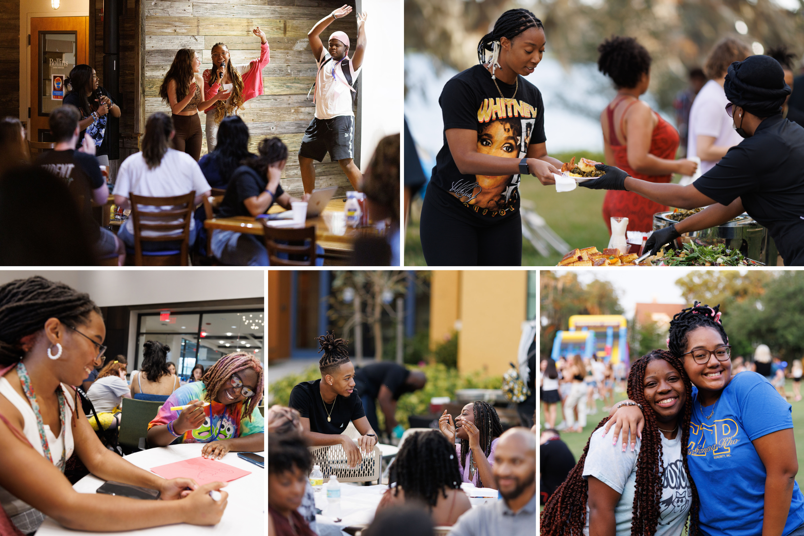 Black Rollins students celebrating on campus