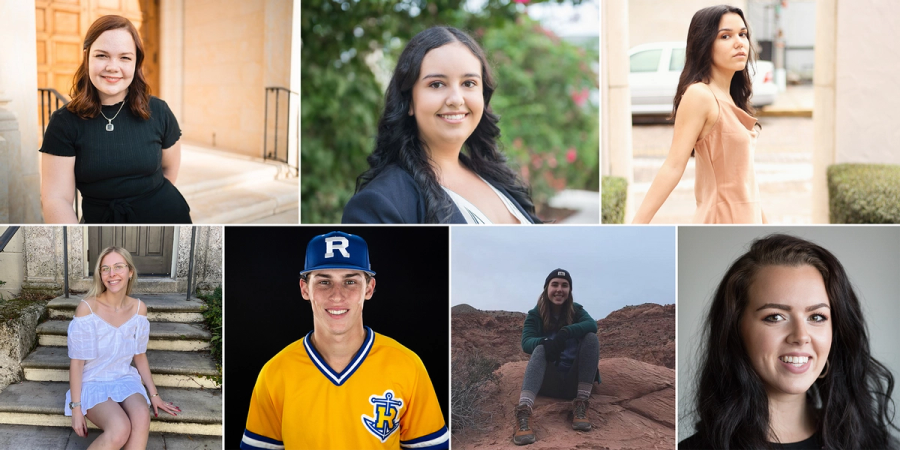 Rollins’ Class of 2021 seven valedictorians. 