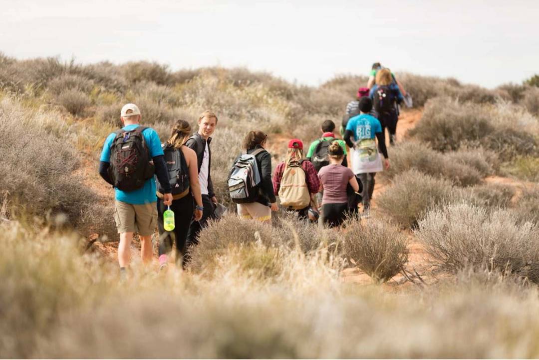 Rollins students on a trip in Africa.